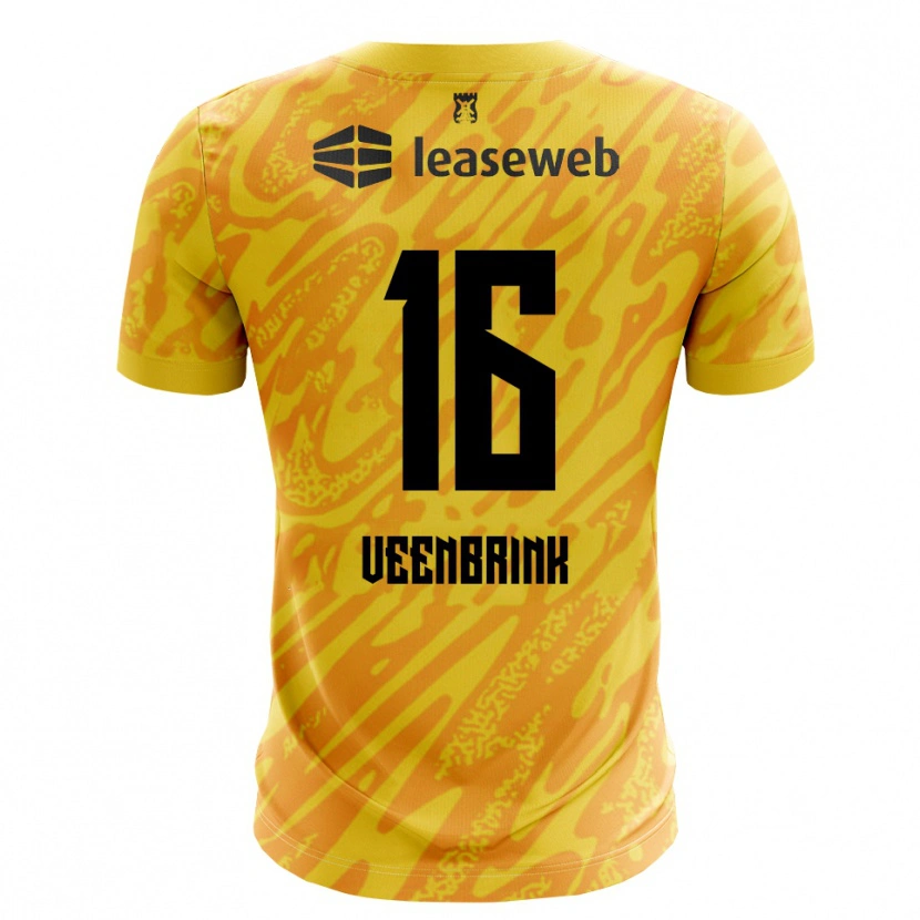 Danxen Herren Jayden Veenbrink #16 Trikot Orange Gelb Schwarz Torwarttrikot 2025/26 Schweiz