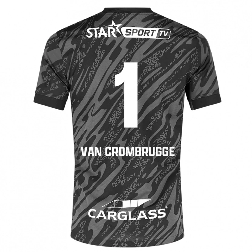 Danxen Herren Hendrik Van Crombrugge #1 Trikot Dunkelgrau Schwarz Torwarttrikot 2025/26 Schweiz