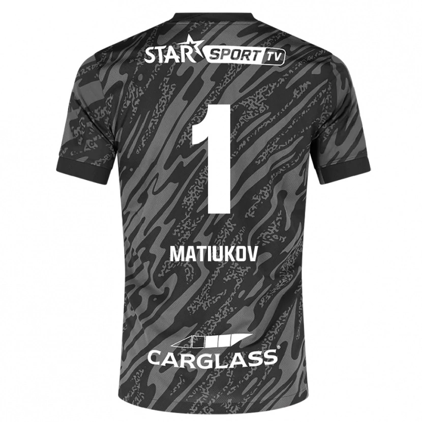 Danxen Herren Platon Matiukov #1 Trikot Dunkelgrau Schwarz Torwarttrikot 2025/26 Schweiz