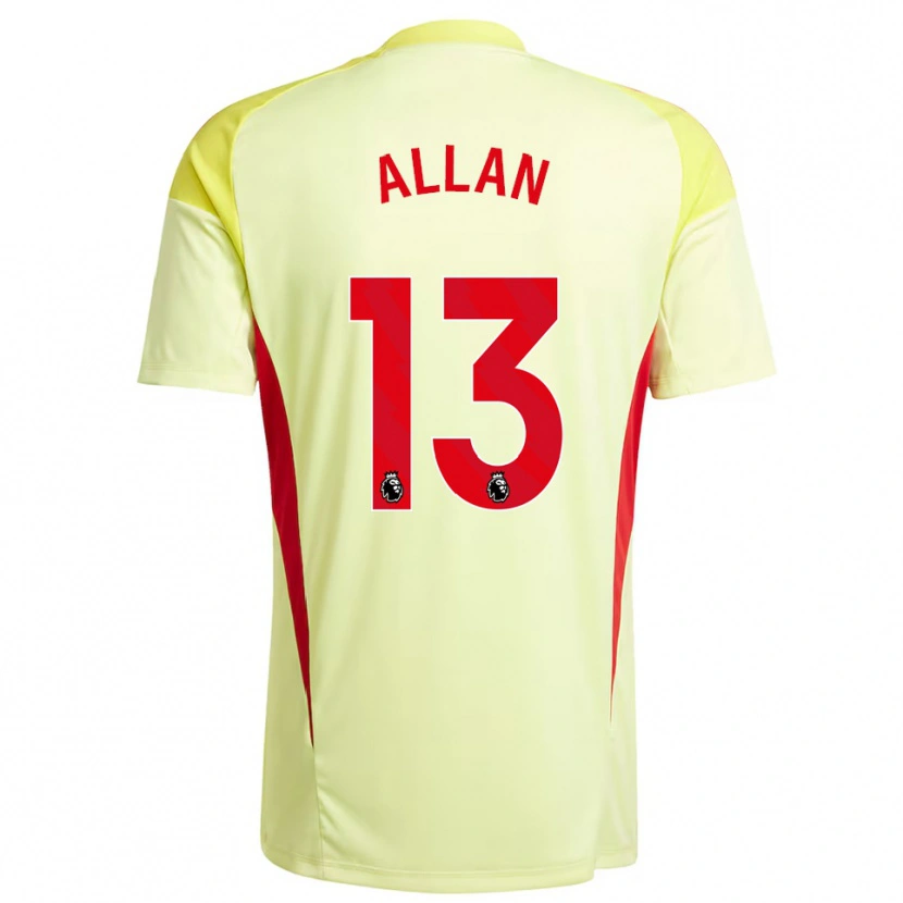 Danxen Herren Jack Allan #13 Trikot Hellgelb Torwarttrikot 2025/26 Schweiz