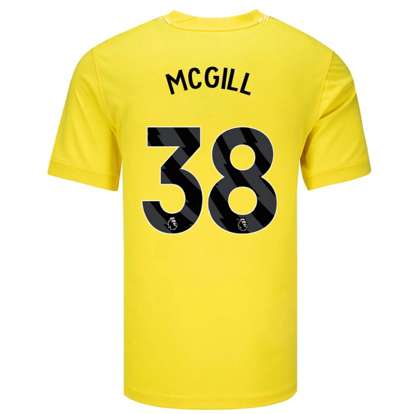 Danxen Herren Tom McGill #38 Trikot Gelb Schwarz Torwarttrikot 2025/26 Schweiz
