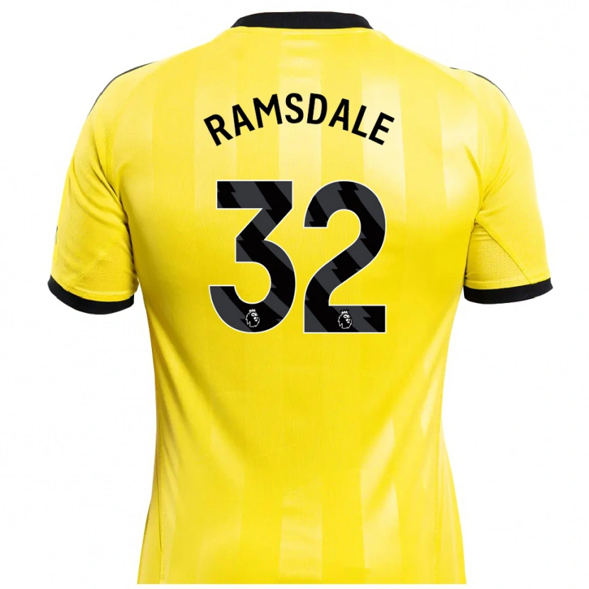 Danxen Herren Aaron Ramsdale #32 Trikot Gelb Schwarz Torwarttrikot 2025/26 Schweiz
