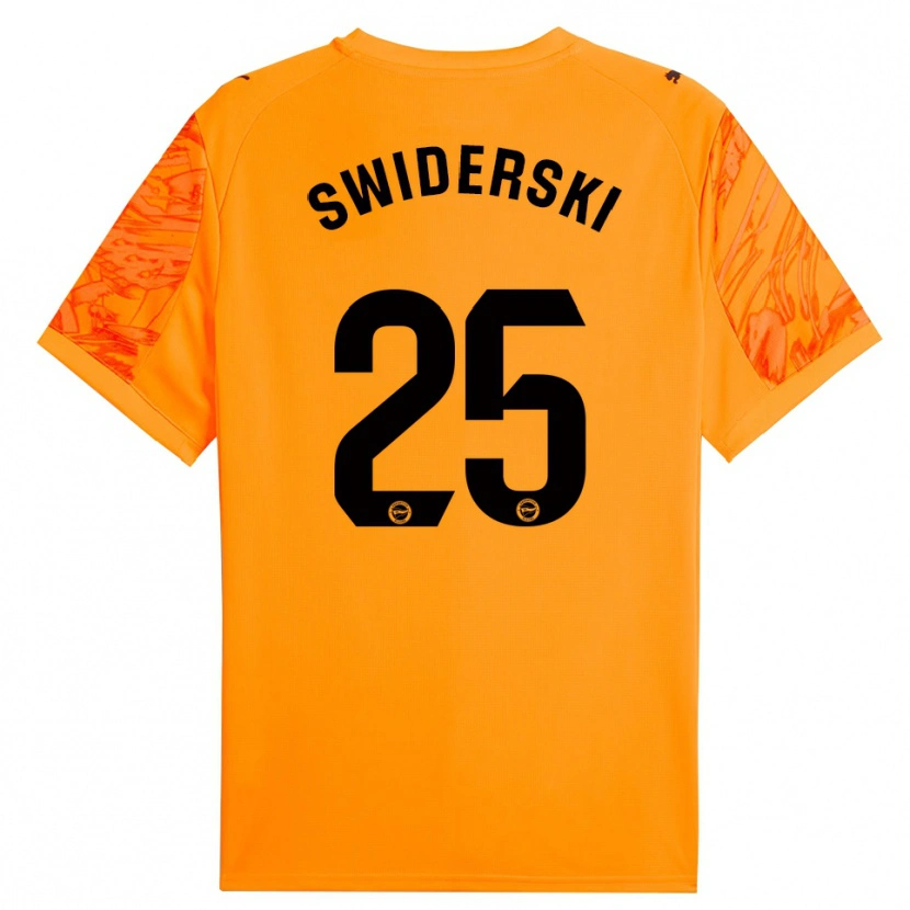 Danxen Herren Grégoire Swiderski #25 Trikot Orange Schwarz Torwarttrikot 2025/26 Schweiz