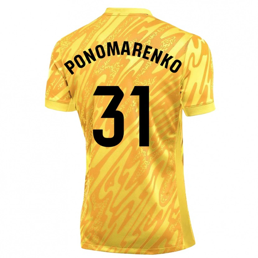 Danxen Herren Borys Ponomarenko #31 Trikot Gelb Schwarz Torwarttrikot 2025/26 Schweiz