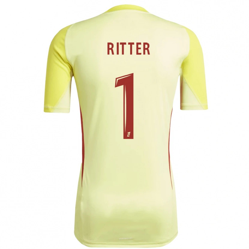 Danxen Herren Maxime Ritter #1 Trikot Hellgelb Rot Torwarttrikot 2025/26 Schweiz