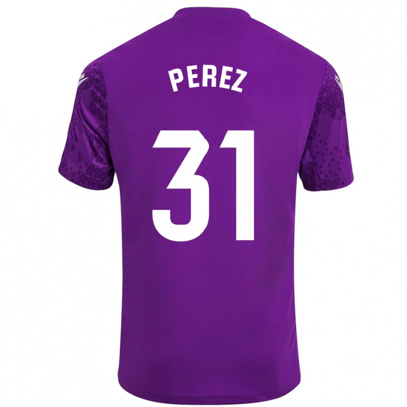 Danxen Herren Ángel Pérez #31 Trikot Dunkelviolett Weiß Torwarttrikot 2025/26 Schweiz