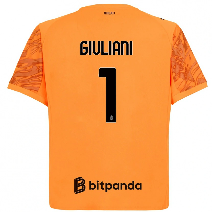 Danxen Herren Laura Giuliani #1 Trikot Orange Gelb Schwarz Torwarttrikot 2025/26 Schweiz