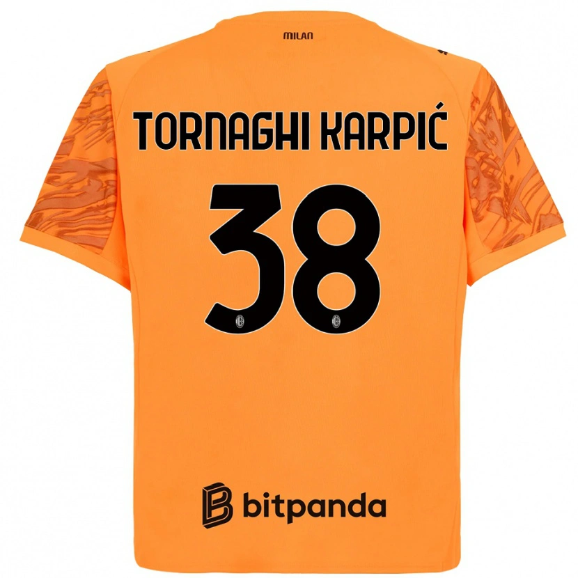 Danxen Herren Lavinia Tornaghi Karpić #38 Trikot Orange Gelb Schwarz Torwarttrikot 2025/26 Schweiz