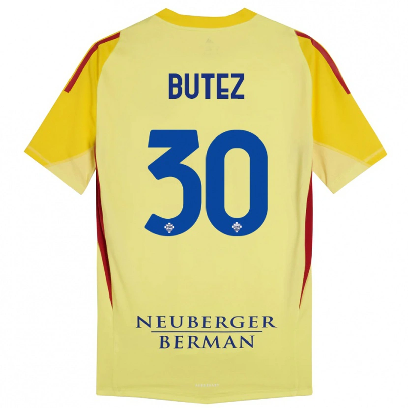 Danxen Herren Jean Butez #30 Trikot Hellgelb Schwarz Torwarttrikot 2025/26 Schweiz