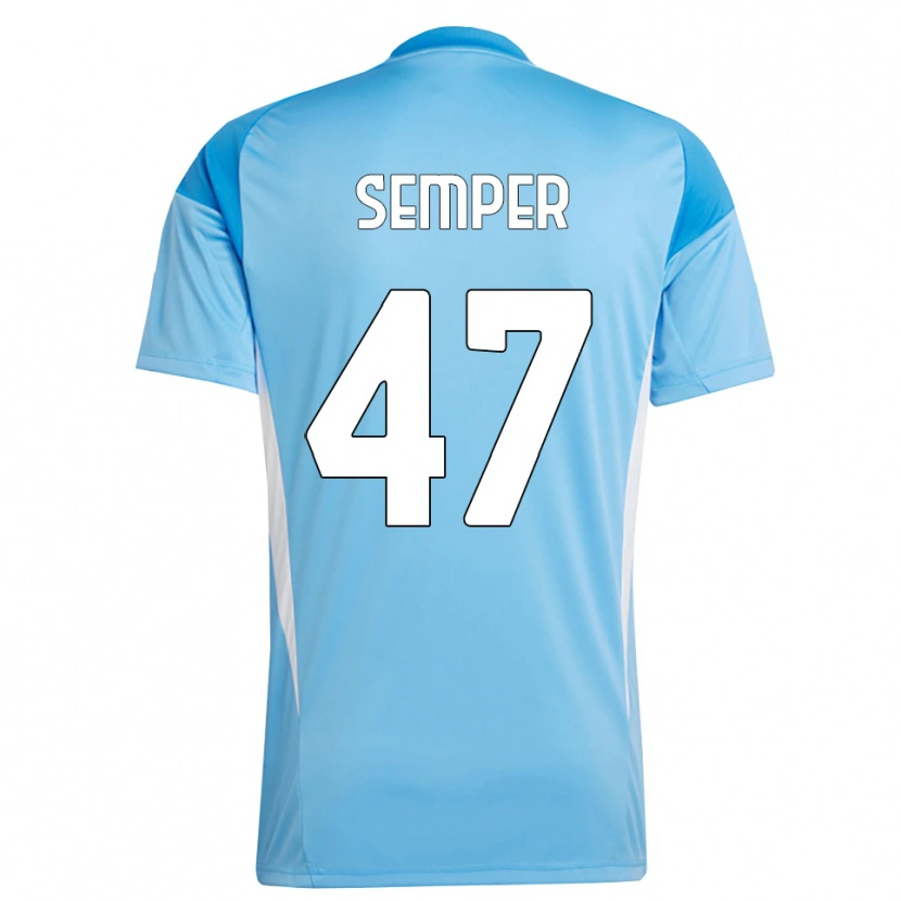 Danxen Herren Adrian Semper #47 Trikot Himmelblau Weiß Torwarttrikot 2025/26 Schweiz