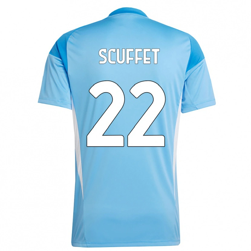 Danxen Herren Simone Scuffet #22 Trikot Himmelblau Weiß Torwarttrikot 2025/26 Schweiz