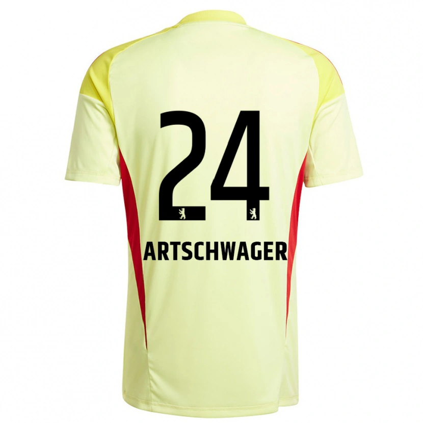 Danxen Herren Finn Artschwager #24 Trikot Hellgelb Schwarz Torwarttrikot 2025/26 Schweiz