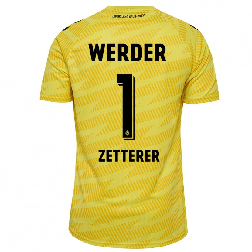Danxen Herren Michael Zetterer #1 Trikot Gelb Schwarz Torwarttrikot 2025/26 Schweiz