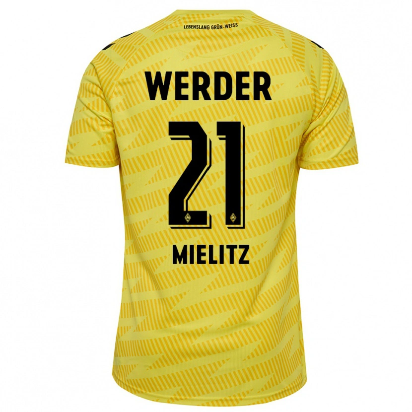 Danxen Herren Sebastian Mielitz #21 Trikot Gelb Schwarz Torwarttrikot 2025/26 Schweiz