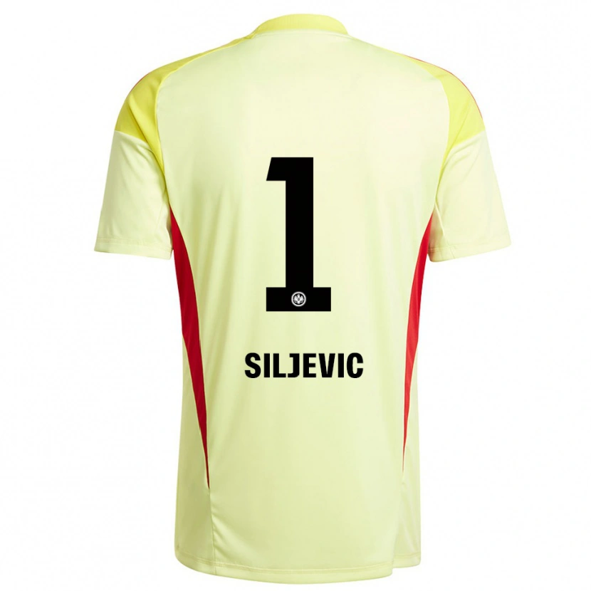 Danxen Herren Amil Siljevic #1 Trikot Hellgelb Schwarz Torwarttrikot 2025/26 Schweiz