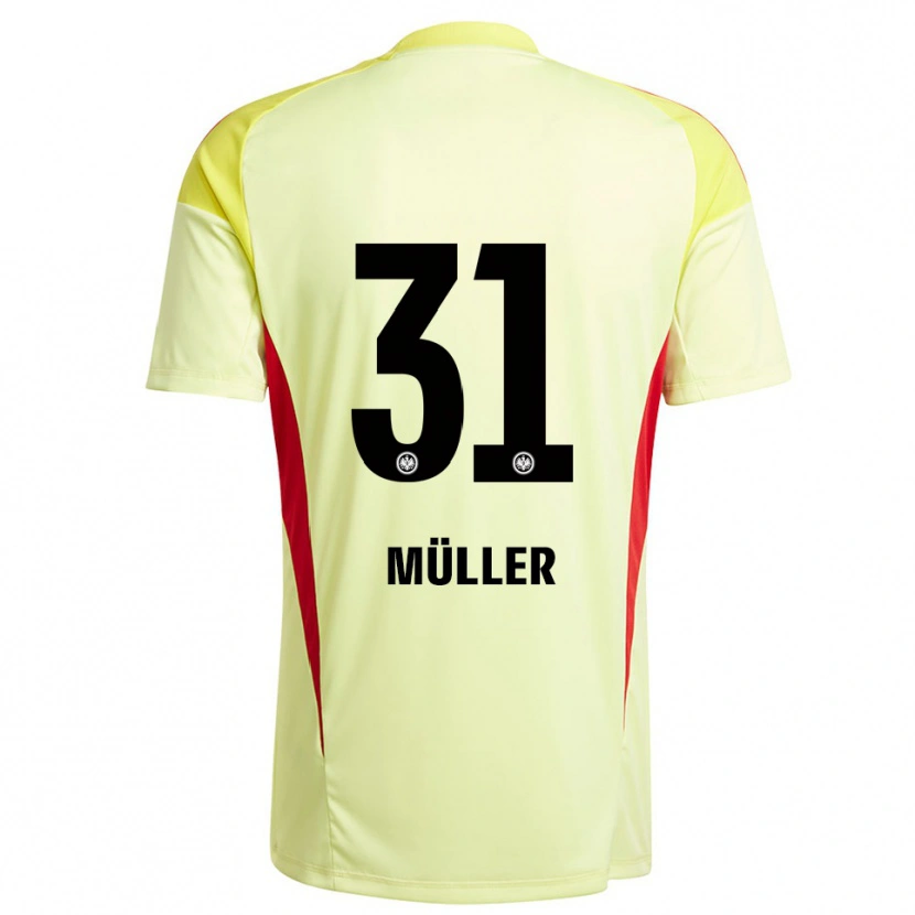 Danxen Herren Laurin Müller #31 Trikot Hellgelb Schwarz Torwarttrikot 2025/26 Schweiz