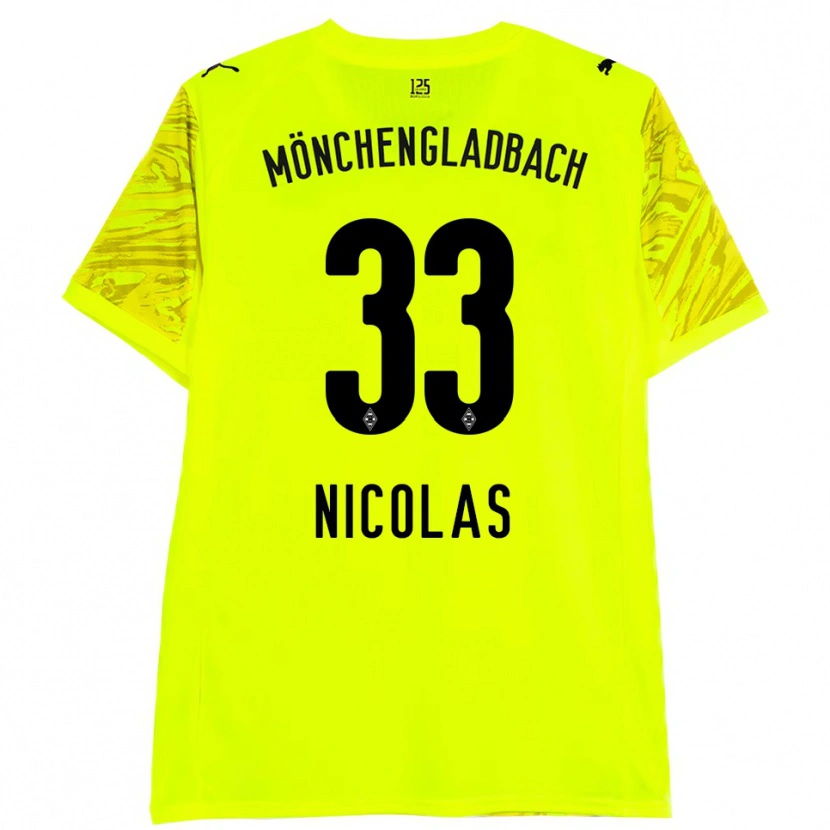 Danxen Herren Moritz Nicolas #33 Trikot Gelb Schwarz Torwarttrikot 2025/26 Schweiz