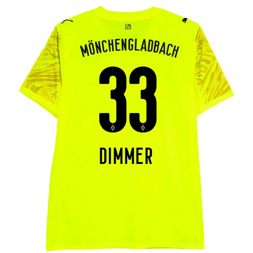 Danxen Herren Florian Dimmer #33 Trikot Gelb Schwarz Torwarttrikot 2025/26 Schweiz