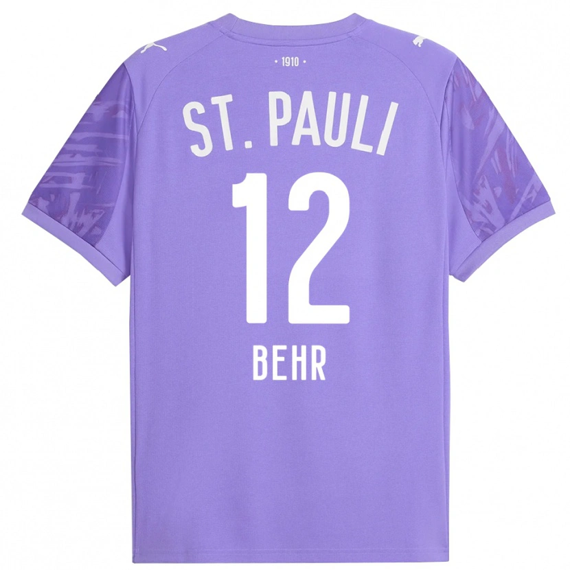 Danxen Herren Juri Behr #12 Trikot Mittel Lila Schwarz Torwarttrikot 2025/26 Schweiz