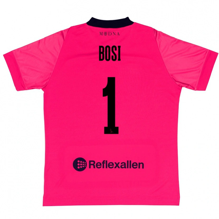 Danxen Herren Matteo Bosi #1 Trikot Tiefrosa Schwarz Torwarttrikot 2025/26 Schweiz