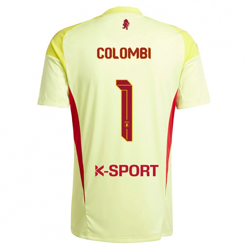 Danxen Herren Simone Colombi #1 Trikot Hellgelb Rot Torwarttrikot 2025/26 Schweiz