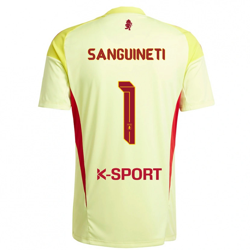Danxen Herren Michele Sanguineti #1 Trikot Hellgelb Rot Torwarttrikot 2025/26 Schweiz