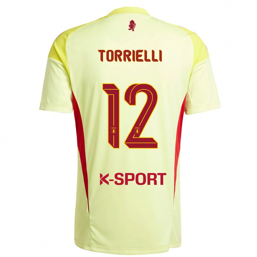 Danxen Herren Edoardo Torrielli #12 Trikot Hellgelb Rot Torwarttrikot 2025/26 Schweiz