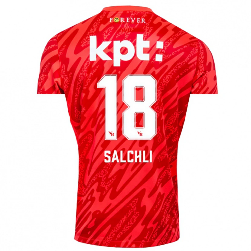 Danxen Herren Ruben Salchli #18 Trikot Rot Weiß Torwarttrikot 2025/26 Schweiz