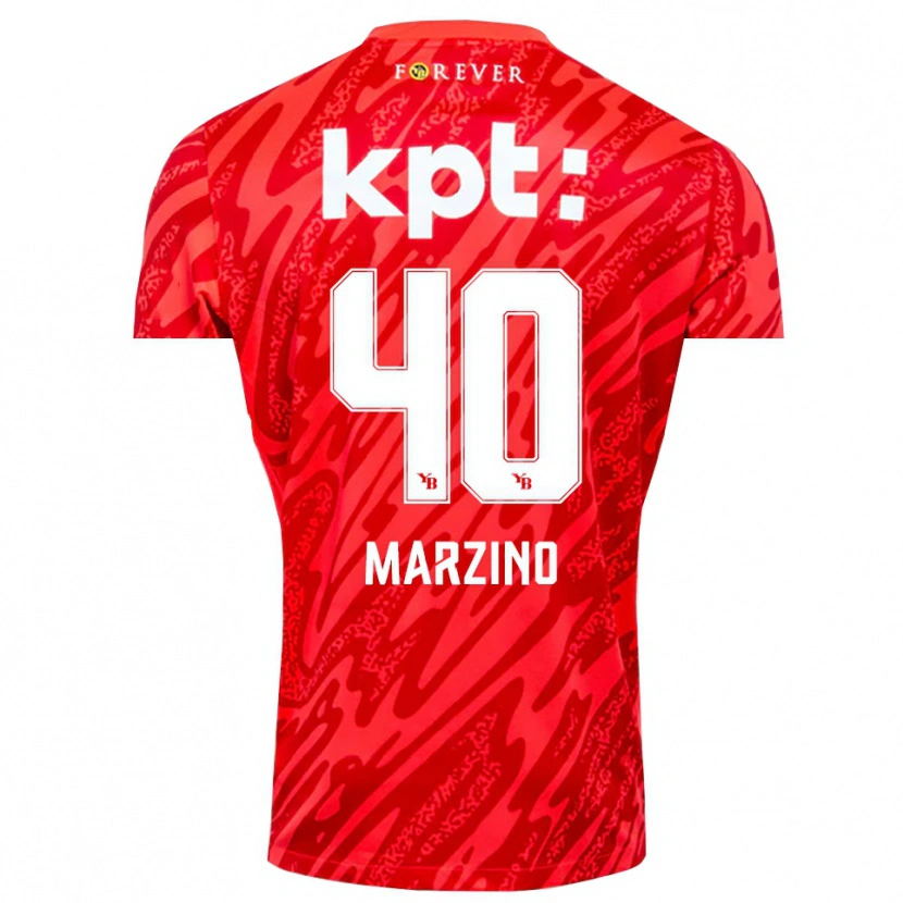 Danxen Herren Dario Marzino #40 Trikot Rot Weiß Torwarttrikot 2025/26 Schweiz