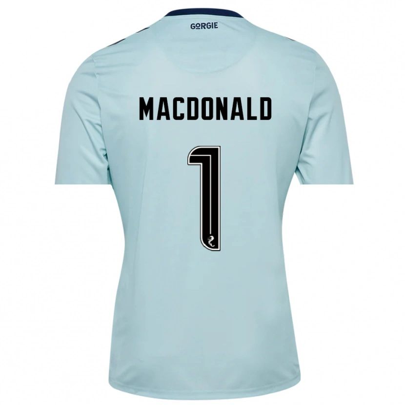 Danxen Herren Jamie MacDonald #1 Trikot Hellblau Schwarz Torwarttrikot 2025/26 Schweiz