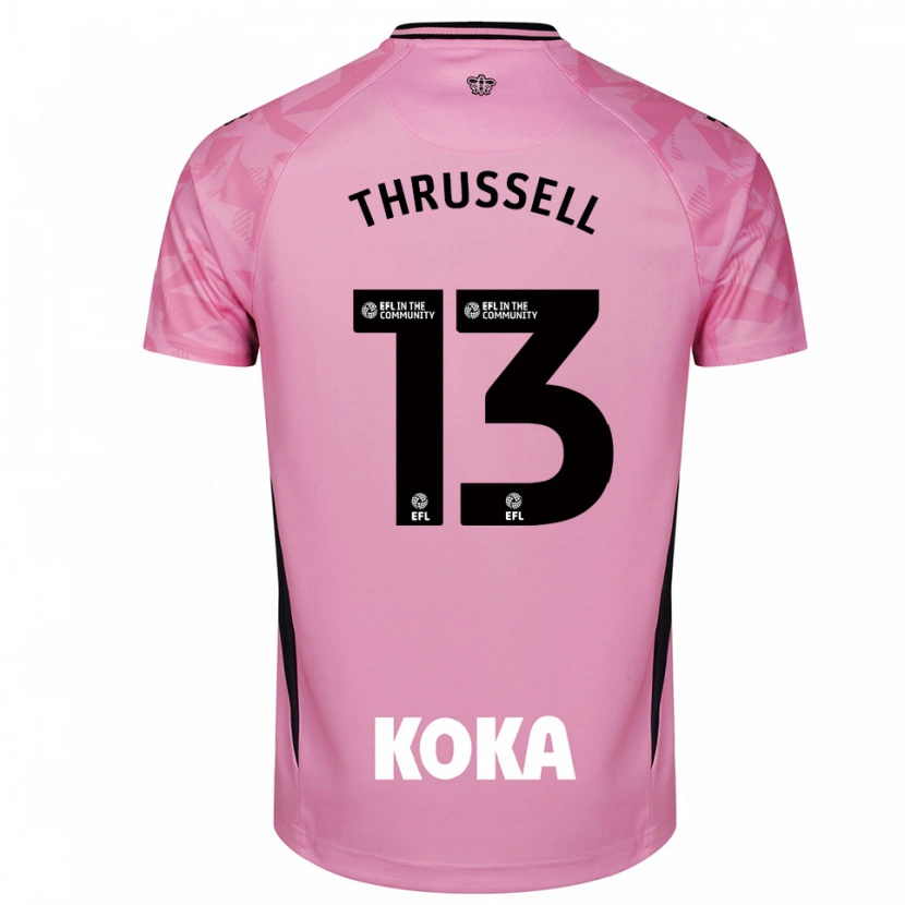 Danxen Herren Sebastian Thrussell #13 Trikot Hellpink Schwarz Torwarttrikot 2025/26 Schweiz
