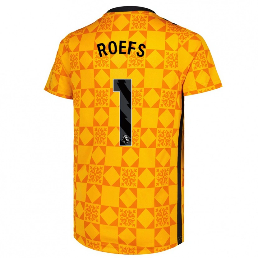 Danxen Herren Robin Roefs #1 Trikot Gelb Schwarz Torwarttrikot 2025/26 Schweiz