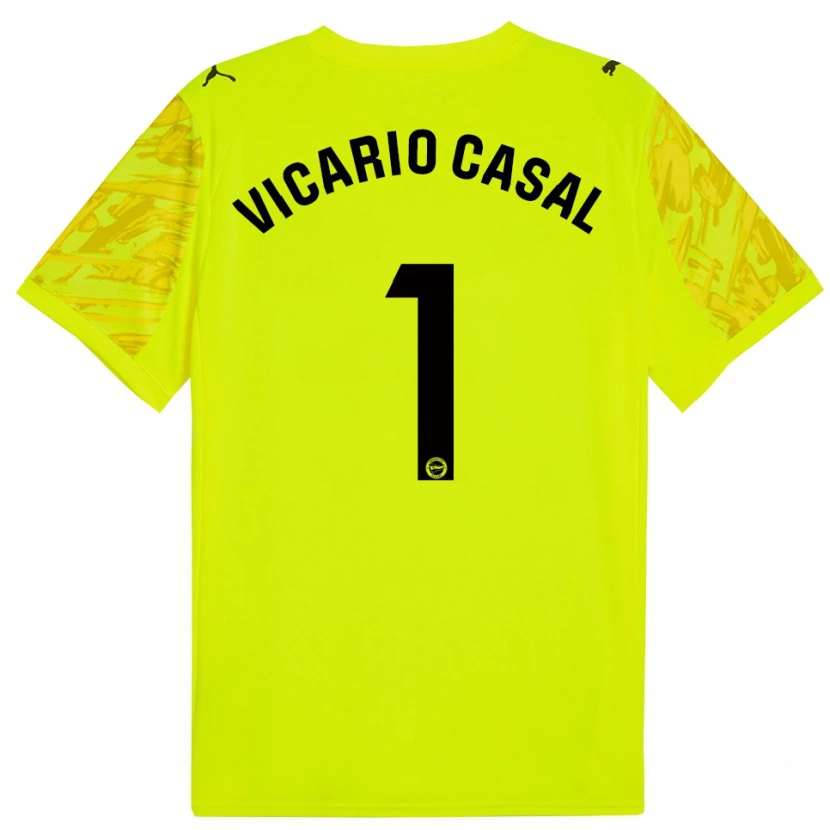 Danxen Herren Jimena Vicario Casal #1 Trikot Gelb Schwarz Torwarttrikot 2025/26 Schweiz