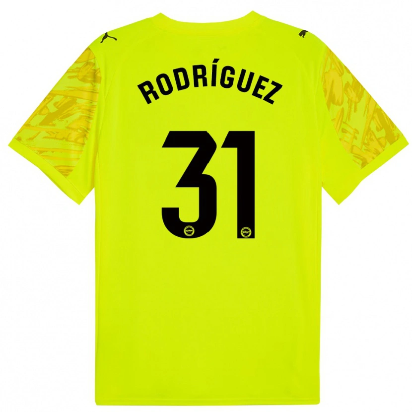 Danxen Herren Adrián Rodríguez #31 Trikot Gelb Schwarz Torwarttrikot 2025/26 Schweiz