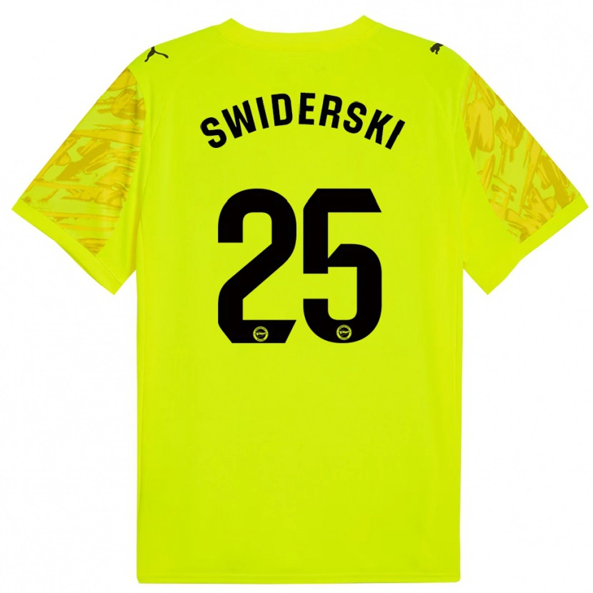 Danxen Herren Grégoire Swiderski #25 Trikot Gelb Schwarz Torwarttrikot 2025/26 Schweiz