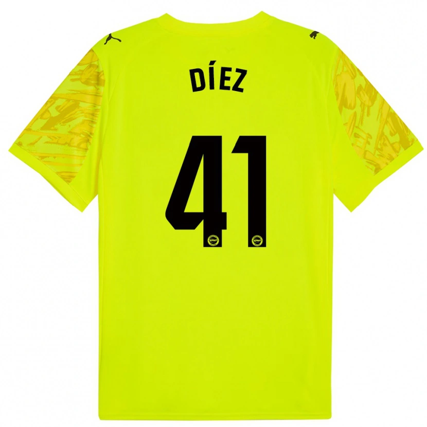 Danxen Herren Victor Díez #41 Trikot Gelb Schwarz Torwarttrikot 2025/26 Schweiz