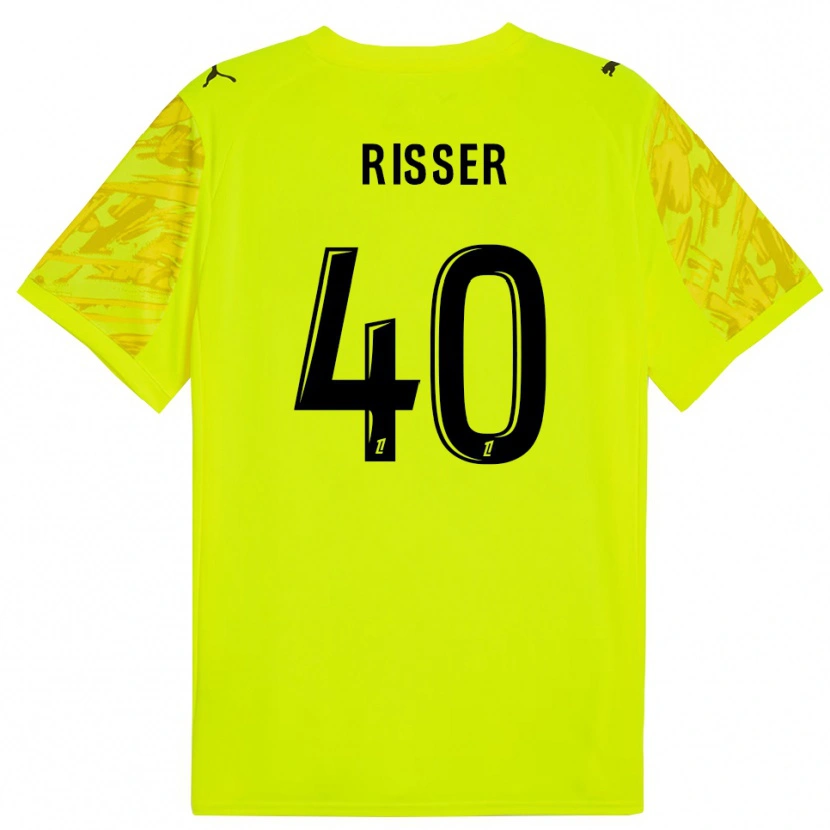 Danxen Herren Robin Risser #40 Trikot Leuchtgrün Schwarz Torwarttrikot 2025/26 Schweiz