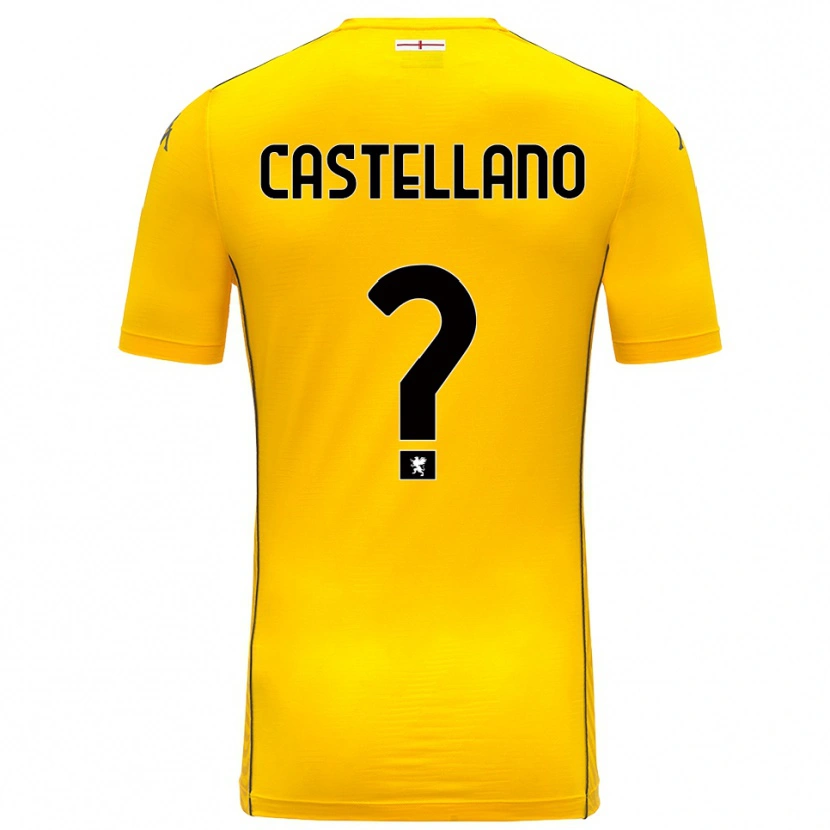 Danxen Herren Cristiano Castellano #0 Trikot Dunkelgelb Schwarz Torwarttrikot 2025/26 Schweiz