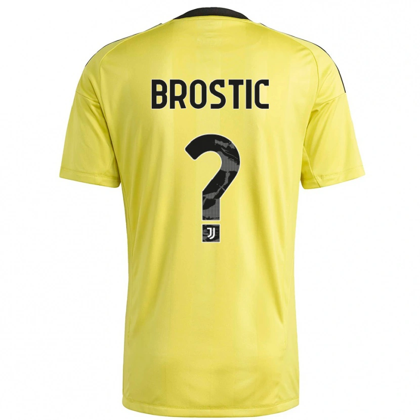 Danxen Herren Gabriel Brostic #0 Trikot Gelb Weiß Torwarttrikot 2025/26 Schweiz