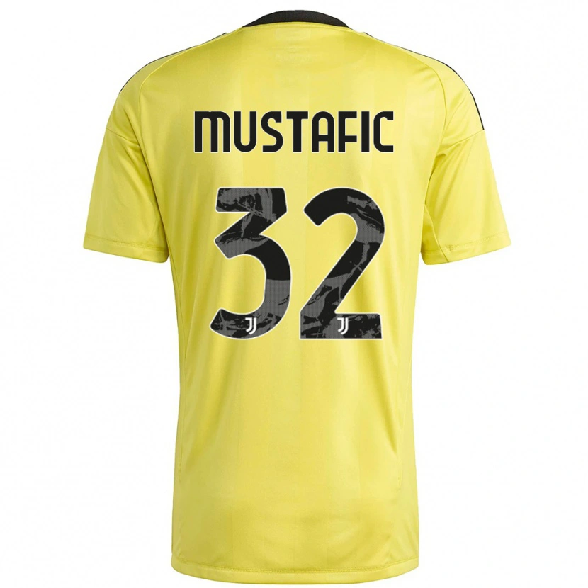 Danxen Herren Emma Mustafic #32 Trikot Gelb Weiß Torwarttrikot 2025/26 Schweiz