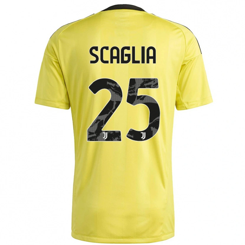 Danxen Herren Simone Scaglia #25 Trikot Gelb Weiß Torwarttrikot 2025/26 Schweiz