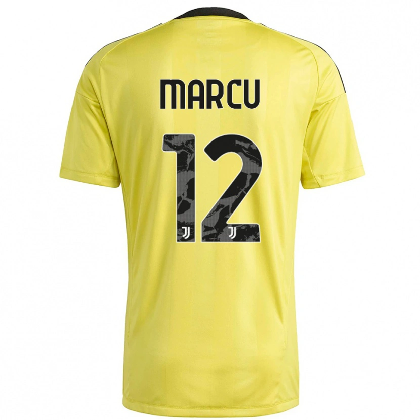 Danxen Herren Alessio Marcu #12 Trikot Gelb Weiß Torwarttrikot 2025/26 Schweiz