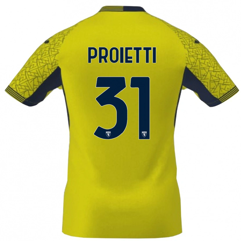 Danxen Herren Riccardo Proietti #31 Trikot Gelb Schwarz Torwarttrikot 2025/26 Schweiz