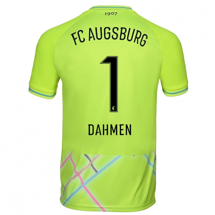 Danxen Herren Finn Dahmen #1 Trikot Grün Gelb Schwarz Torwarttrikot 2025/26 Schweiz