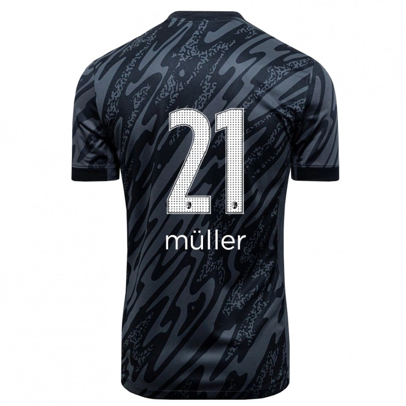Danxen Herren Florian Müller #21 Trikot Schwarz Weiß Torwarttrikot 2025/26 Schweiz