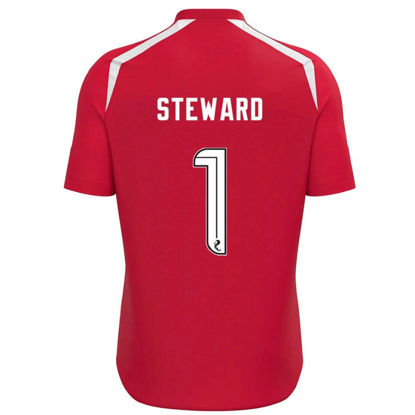 Danxen Damen Toby Steward #1 Trikot Rot Weiß Torwarttrikot 2025/26 Schweiz