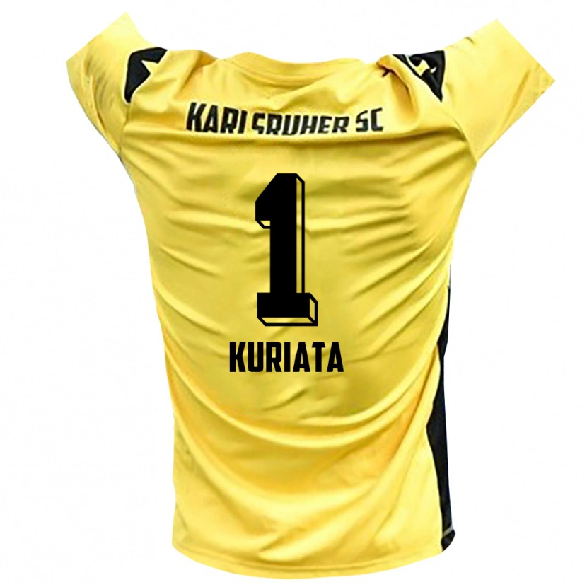 Danxen Damen Malik Kuriata #1 Trikot Gelb Schwarz Torwarttrikot 2025/26 Schweiz