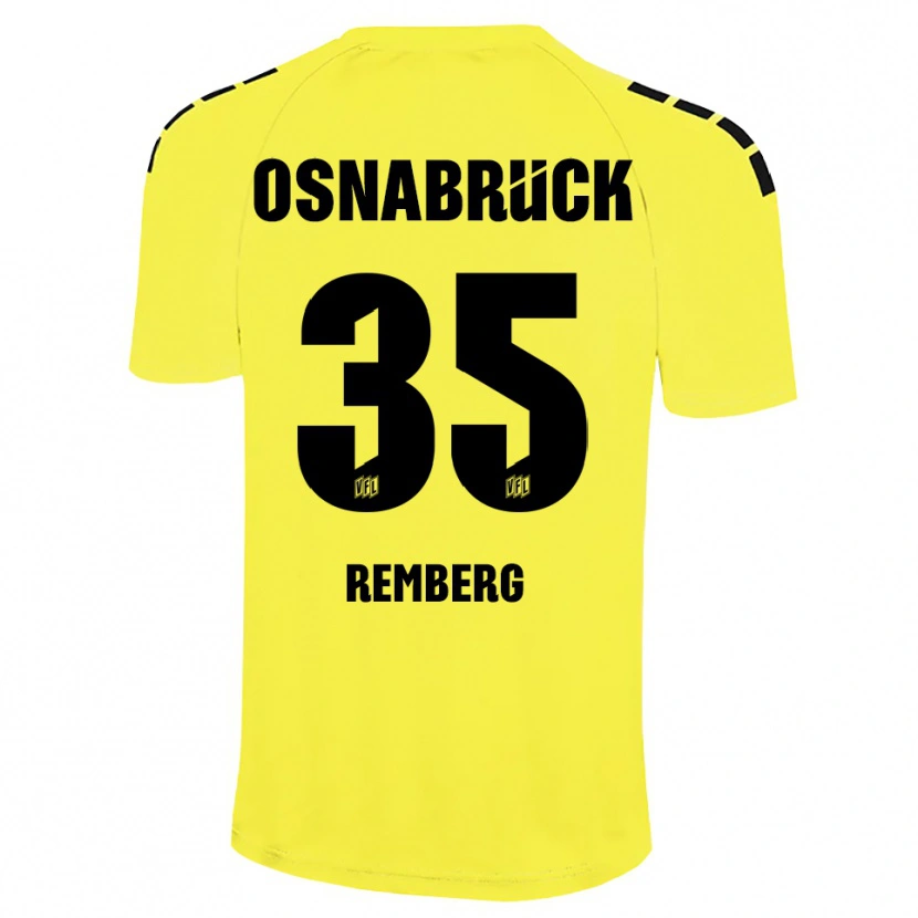 Danxen Damen Mats Remberg #35 Trikot Gelb Schwarz Torwarttrikot 2025/26 Schweiz