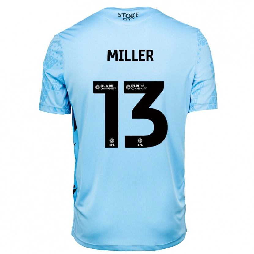 Danxen Damen Tom Miller #13 Trikot Himmelblau Schwarz Torwarttrikot 2025/26 Schweiz
