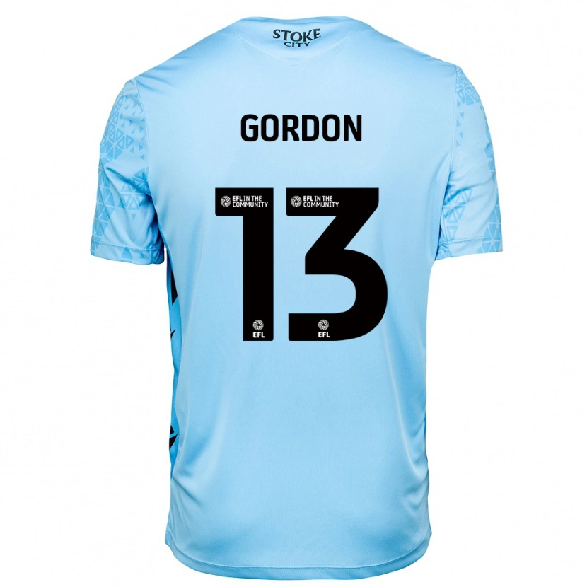 Danxen Damen Jonathon Gordon #13 Trikot Himmelblau Schwarz Torwarttrikot 2025/26 Schweiz